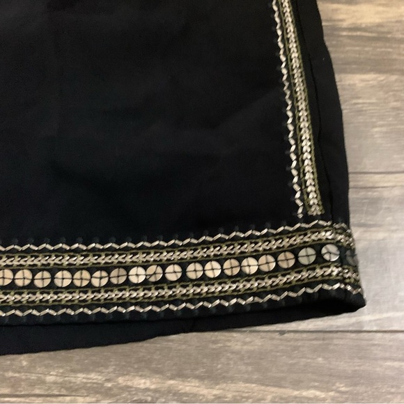 Madewell Sequin Embellished Boho Mini Skirt Lined With Pockets Size 0 - Picture 3 of 6